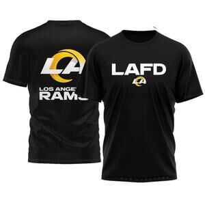 Los Angeles Rams Lafd Logo Double-Sided Graphic T Shirt 170